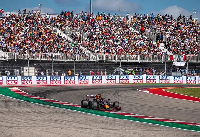Sports car racing done Austin's Formula One racetrack in Austin, Texas