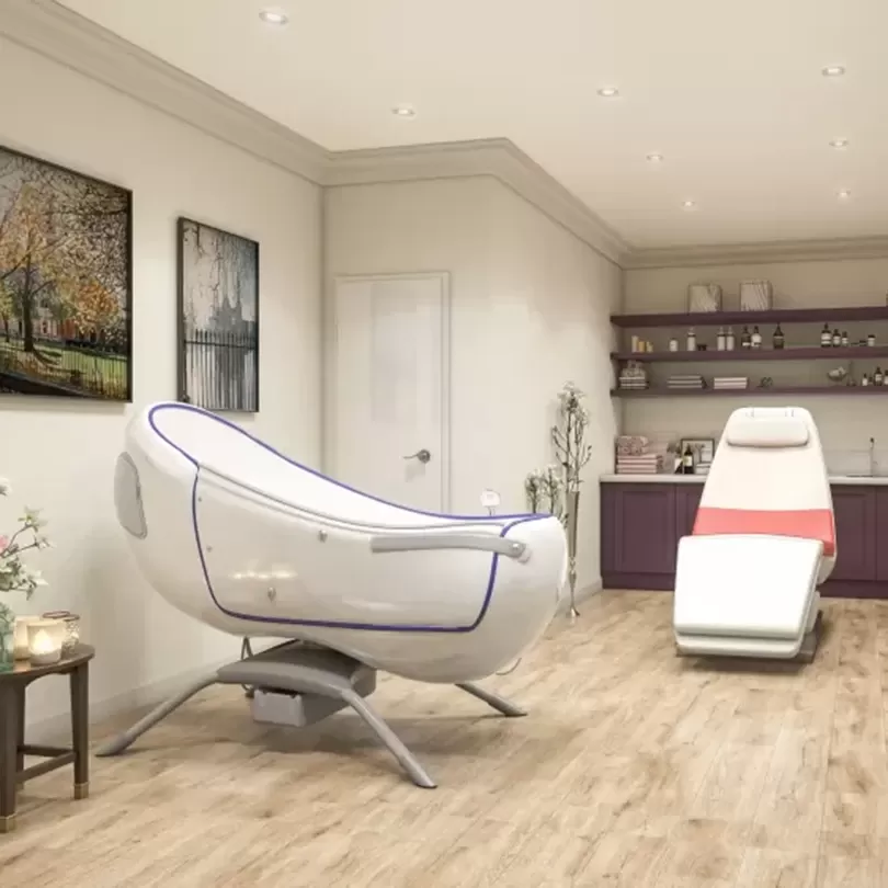 Inside spa treatment room