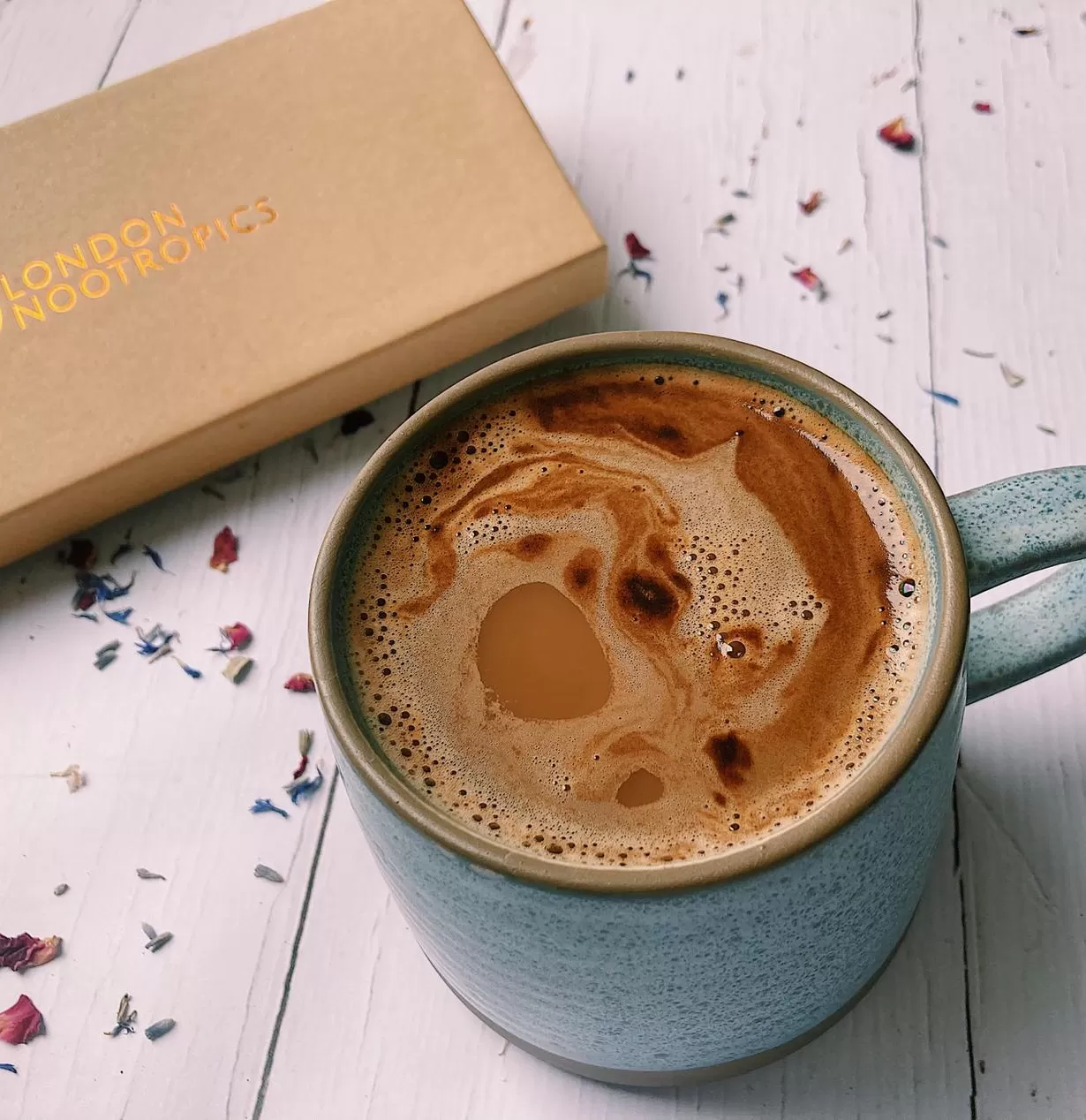 London Nootropics coffee in a mug