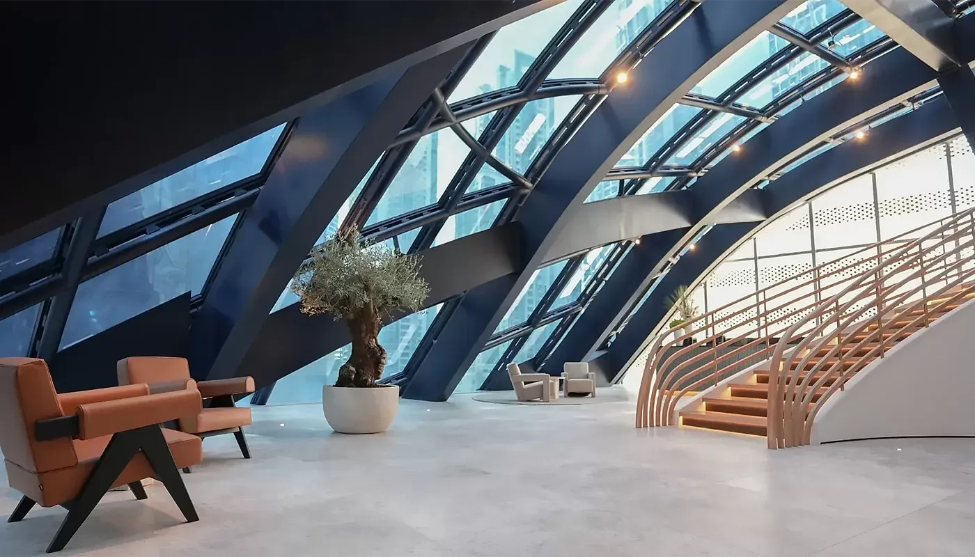 Luxury tower interior of Ouronyx clinic, Dubai